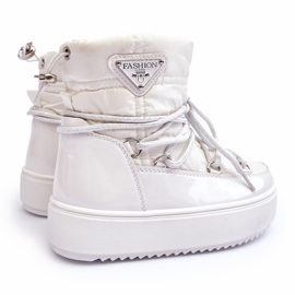 MSMG Children's Insulated Lace-Up Snow Boots White Colina 1