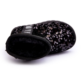 Girls' snow boots insulated with black sequins 2 Girls' snow boots insulated with black sequins 2