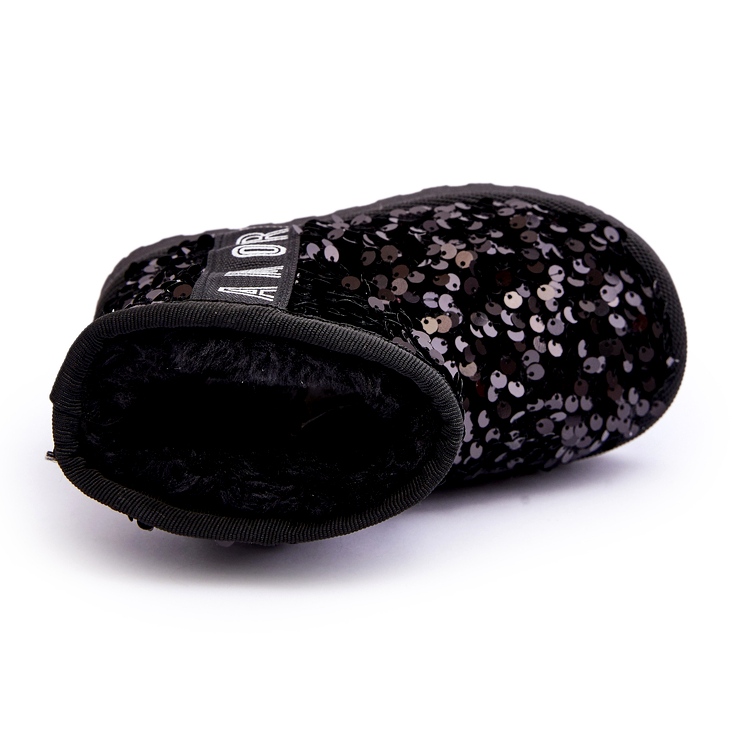 Girls' snow boots insulated with black sequins 2 Girls' snow boots insulated with black sequins 2