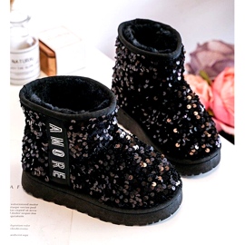 Girls' snow boots insulated with black sequins 4 Girls' snow boots insulated with black sequins 4