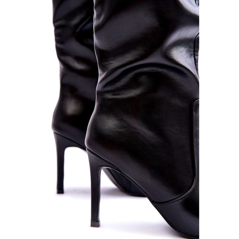 FB2 Leather High Heel Boots Black meliskindra 1 FB2 Leather High Heel Boots Black meliskindra 1