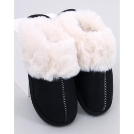 Otteys Black women's slippers with fur 1 Otteys Black women's slippers with fur 1