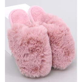 Calvert women's fur slippers, pink 1