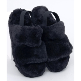 Women's slippers with elastic Rhodes Black 1