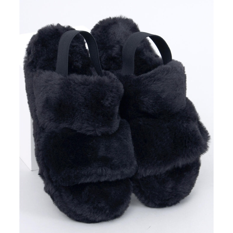 Women's slippers with elastic Rhodes Black 1