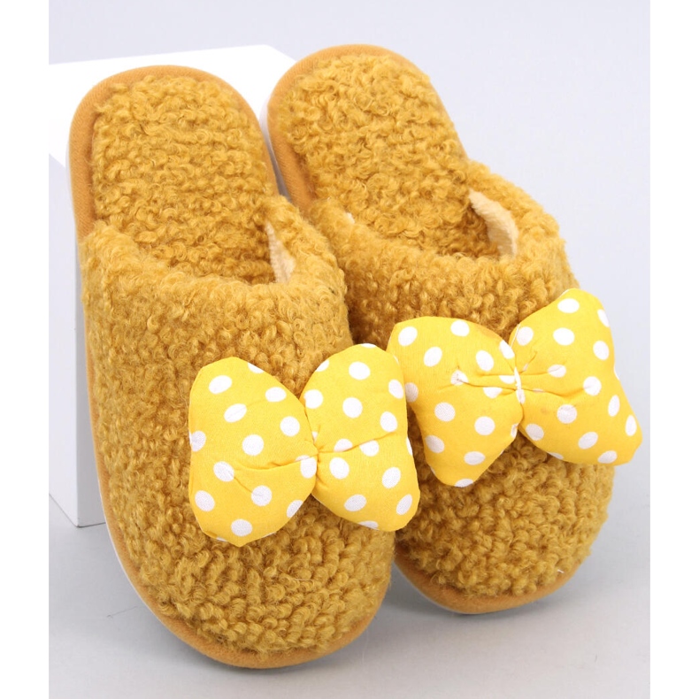 Children's slippers with a bow, Child Yellow 1