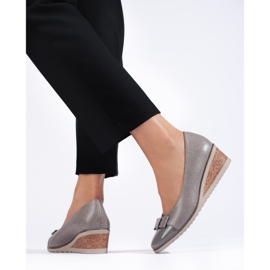 W. Potocki Ladies' gray pumps from Potocki with a low wedge grey 1