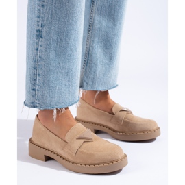 W. Potocki Women's beige suede loafers from Potocki 1