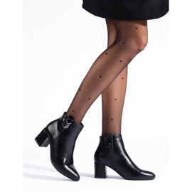 Elegant classic black ankle boots from Daszyński 1