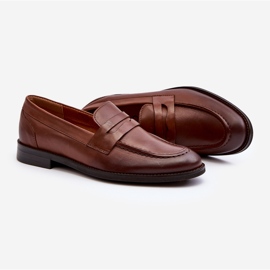 Men's Leather Loafers Zazoo 1570/1 Brown 2