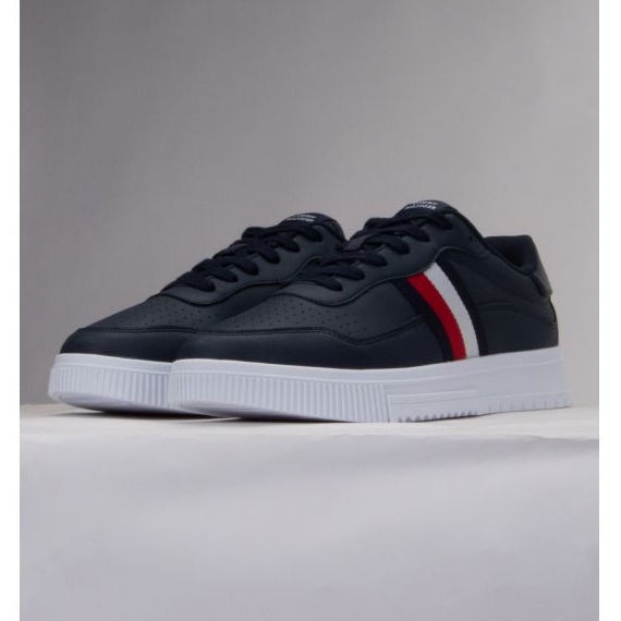 Tommy Hilfiger Supercup Leather Stripes M shoes FM0FM04824 DW5 blue 1 Tommy Hilfiger Supercup Leather Stripes M shoes FM0FM04824 DW5 blue 1