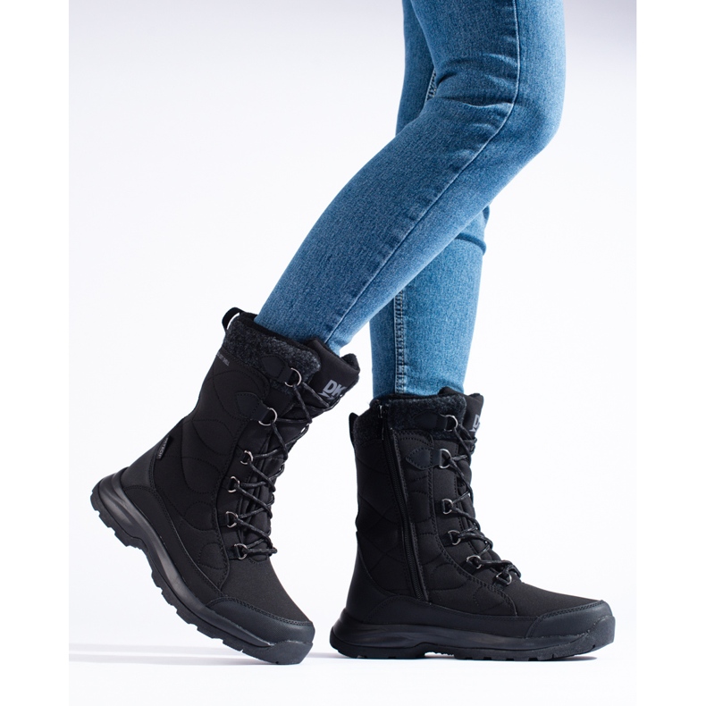 Women's lace-up trekking shoes DK waterproof black 1 Women's lace-up trekking shoes DK waterproof black 1