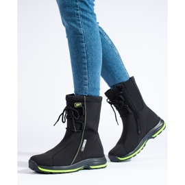 Women's trekking shoes with a DK sheepskin coat black 1