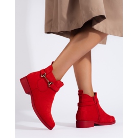 Shelovet red suede women's ankle boots 1 Shelovet red suede women's ankle boots 1