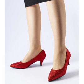 Red glitter Pescara low pumps 1