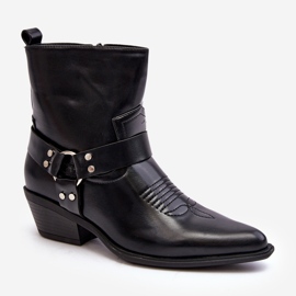 Women's Insulated Cowboy Boots Black Venosa 1