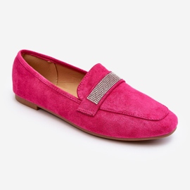 Women's Moccasins With Rhinestones Fuchsia Ralrika pink 1