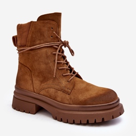 Women's Trapper Boots On A Thick Sole Camel Narelona brown 1 Women's Trapper Boots On A Thick Sole Camel Narelona brown 1
