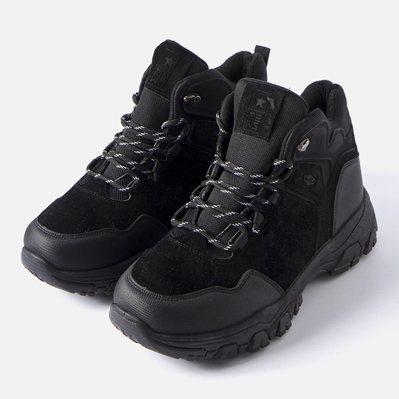 Black insulated men's eco-suede Ponte boots 1