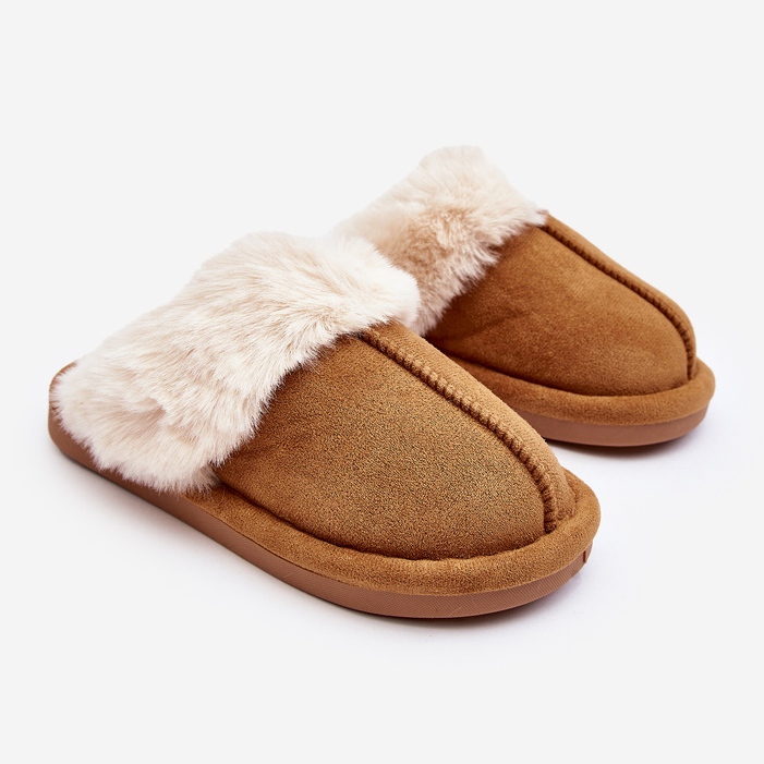 Children's slippers with fur Camel Befana brown 1