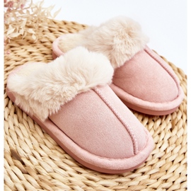 Pink Befana children's slippers with fur 2