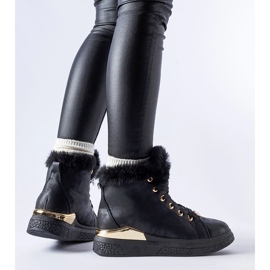Black insulated Pielungo high sneakers 1