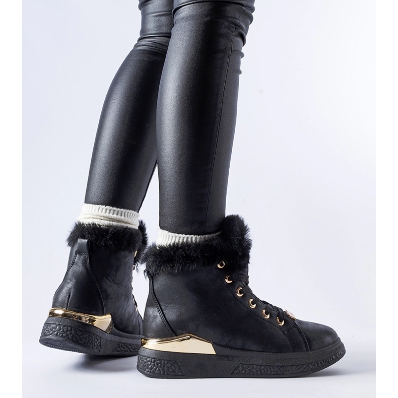 Black insulated Pielungo high sneakers 1 Black insulated Pielungo high sneakers 1