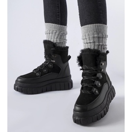 Black ankle boots with a massive Cervantes sole 1