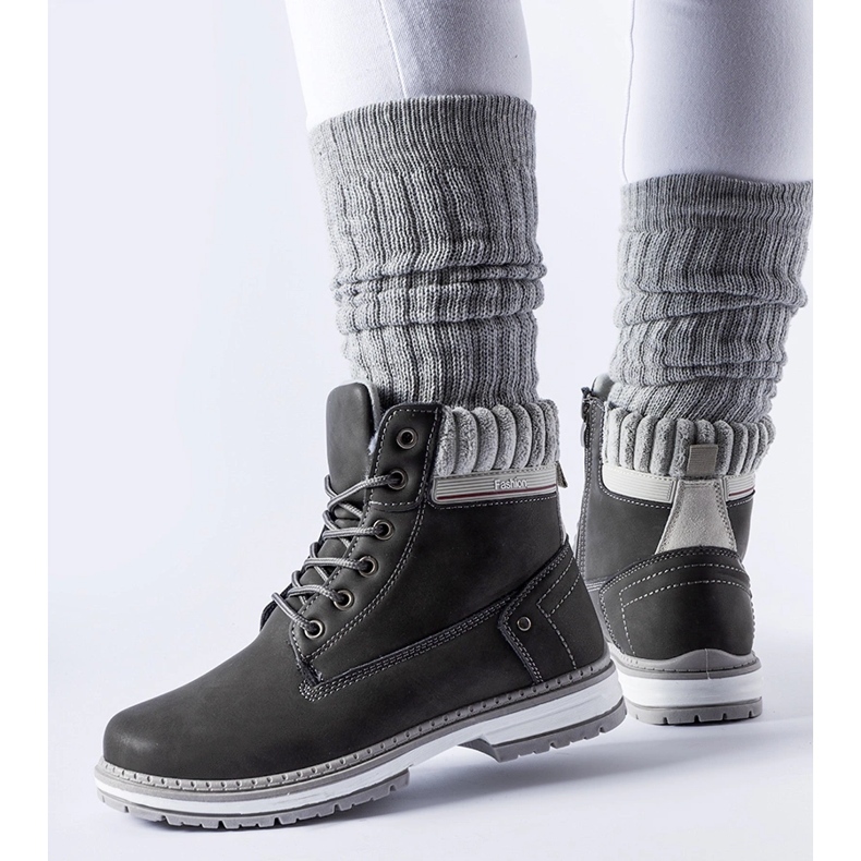 Gray insulated Perillard boots grey 1