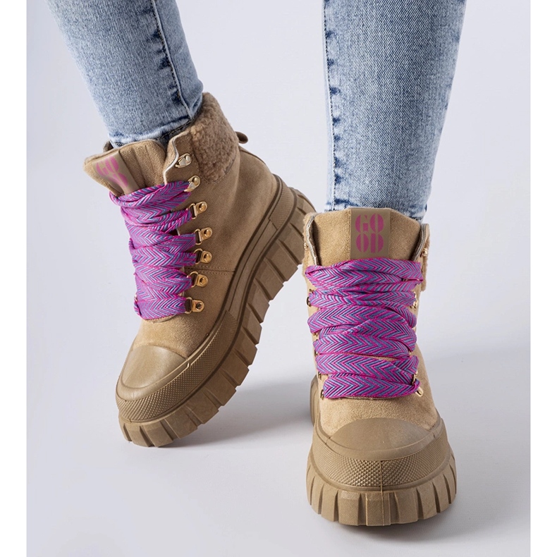 Brown insulated Ottiol platform sneakers 1