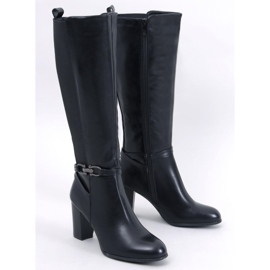 Classic Milss Black high-heeled boots 1