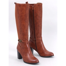 Classic Milss Camel high-heeled boots brown 1