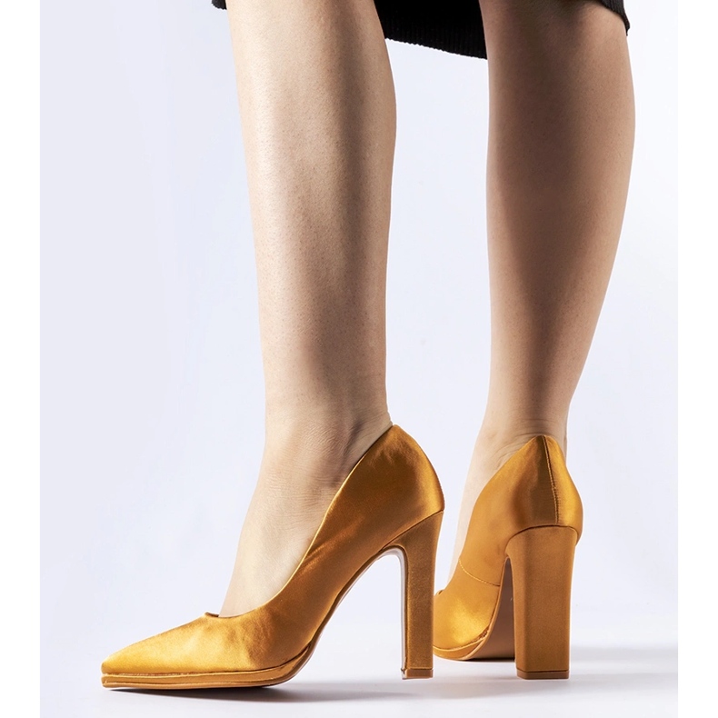 Brown satin stiletto pumps from Rivers 1 Brown satin stiletto pumps from Rivers 1