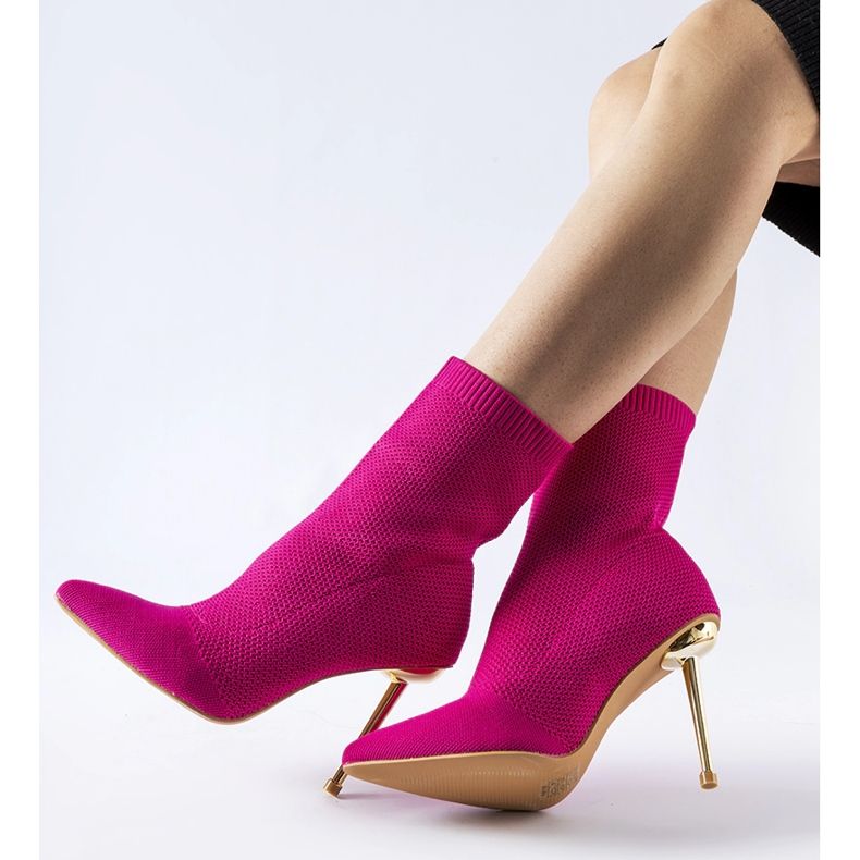 Pink sock ankle boots from Vincoli 1