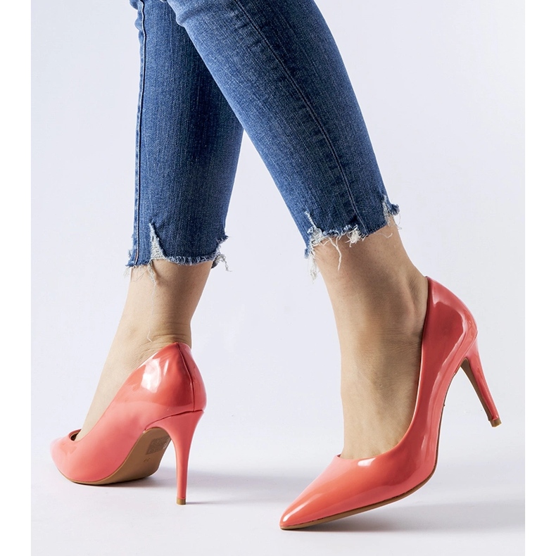 Pink pointed Agrate high heels 1