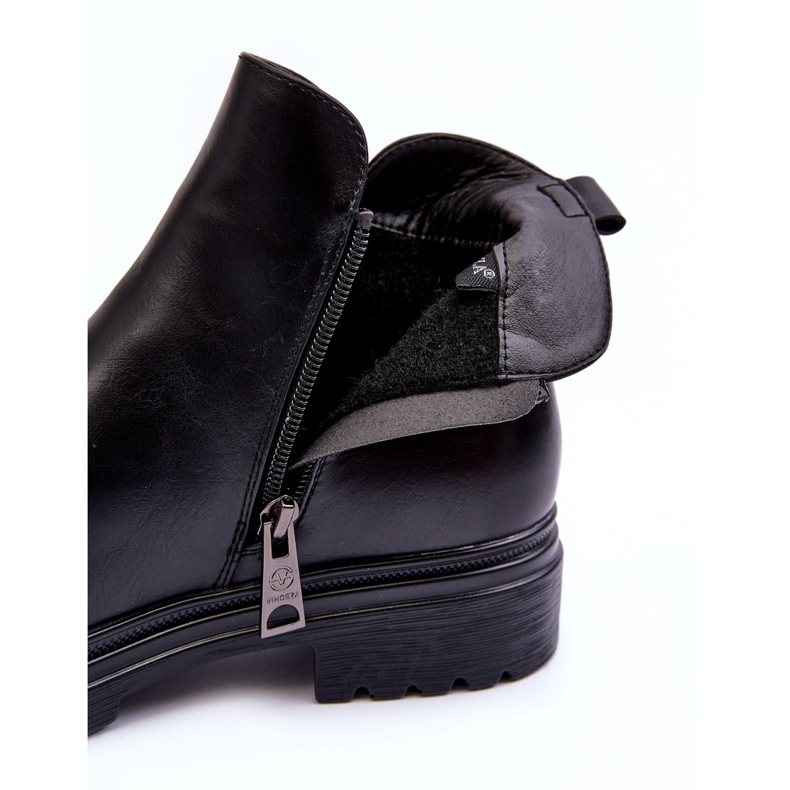 Women's boots eco-leather insulated black 4