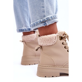 Women's boots with a bright beige sheepskin 3 Women's boots with a bright beige sheepskin 3