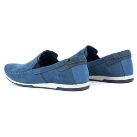 KOMODO Men's leather loafers 876 blue 4