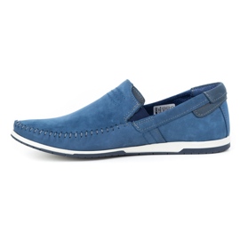 KOMODO Men's leather loafers 876 blue 2