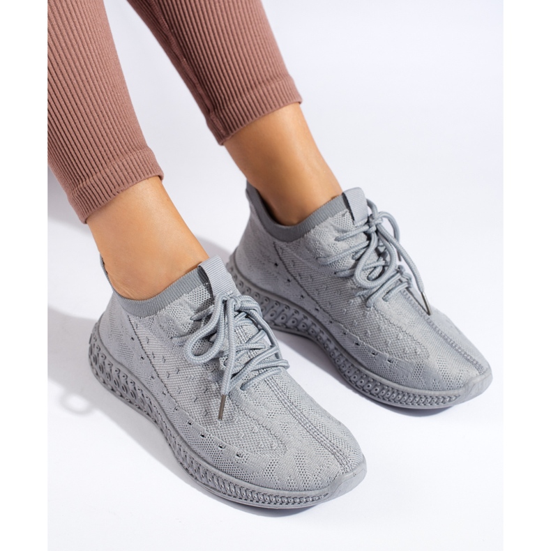SHELOVET Gray Textile Sneakers grey 1