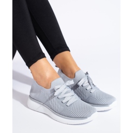 Gray Lace-Up Sports Shoes grey 1