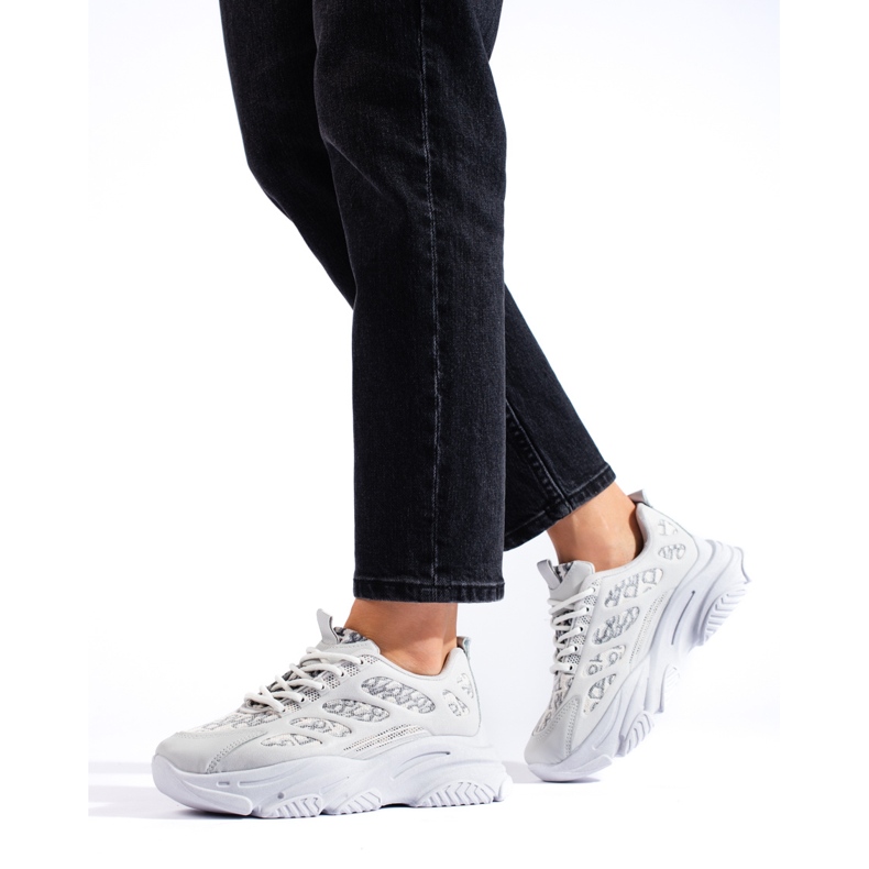 Shelovet women's sneakers on a thick sole, gray grey 1 Shelovet women's sneakers on a thick sole, gray grey 1