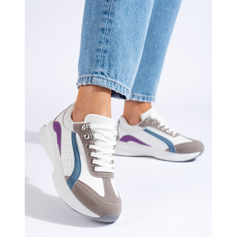 Women's Shelovet multicolored sneakers white 1 Women's Shelovet multicolored sneakers white 1