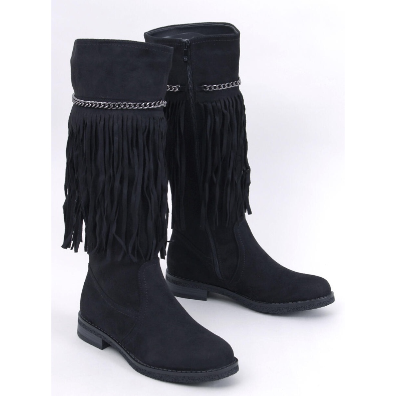 Novle Black fringe boots 1