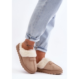 Women's Snow Boots With Sheepskin Beige Villene 1