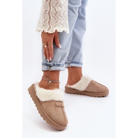 Women's Snow Boots With Sheepskin Beige Villene 2