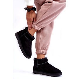 Women's suede low insulated snow boots black 3 Women's suede low insulated snow boots black 3