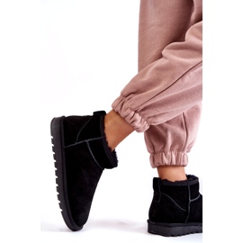 Women's suede low insulated snow boots black 4 Women's suede low insulated snow boots black 4