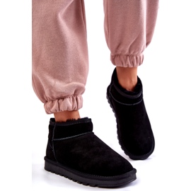 Women's suede low insulated snow boots black 5 Women's suede low insulated snow boots black 5