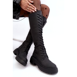 Seastar Black Bergdis Lace-up, Insulated Over-the-Knee Over-the-Knee Boots 6
